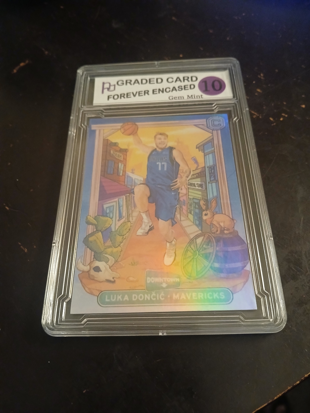 Luka Dončić Downtown Rookie Card - Not Orignal Card Novelty - Graded 10